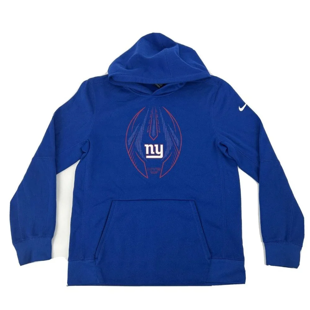 New York Giants Nike Hoodie Youth XL (18/20) Blue Long Sleeve Sweatshirt‎ Fleece